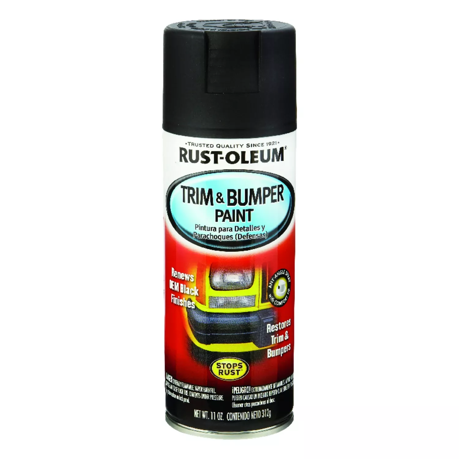 Trim & Bumper Paint, Matte Black, 11-oz.