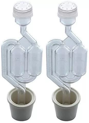 Twin Bubble Airlock and #6.5 Stopper - Fermentation Set