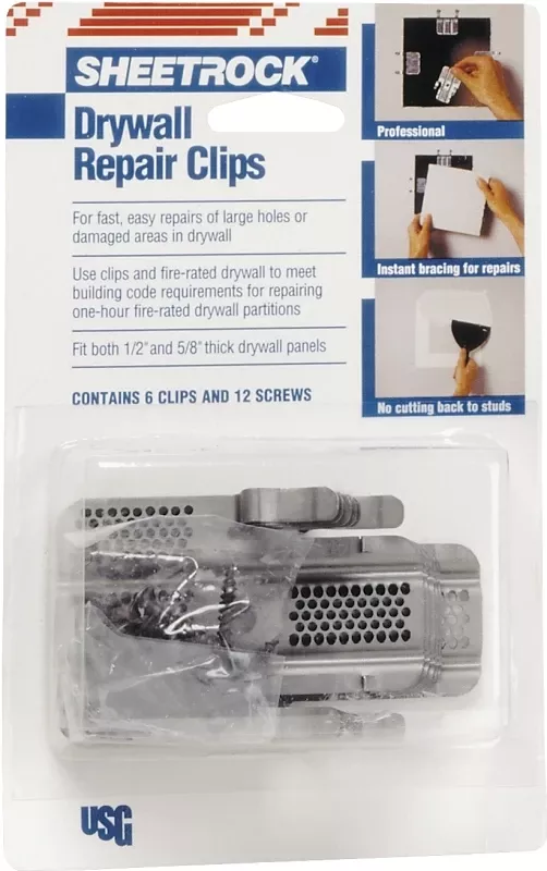 Usg Sheetrock Reinforced Metal Gray Drywall Repair Clips