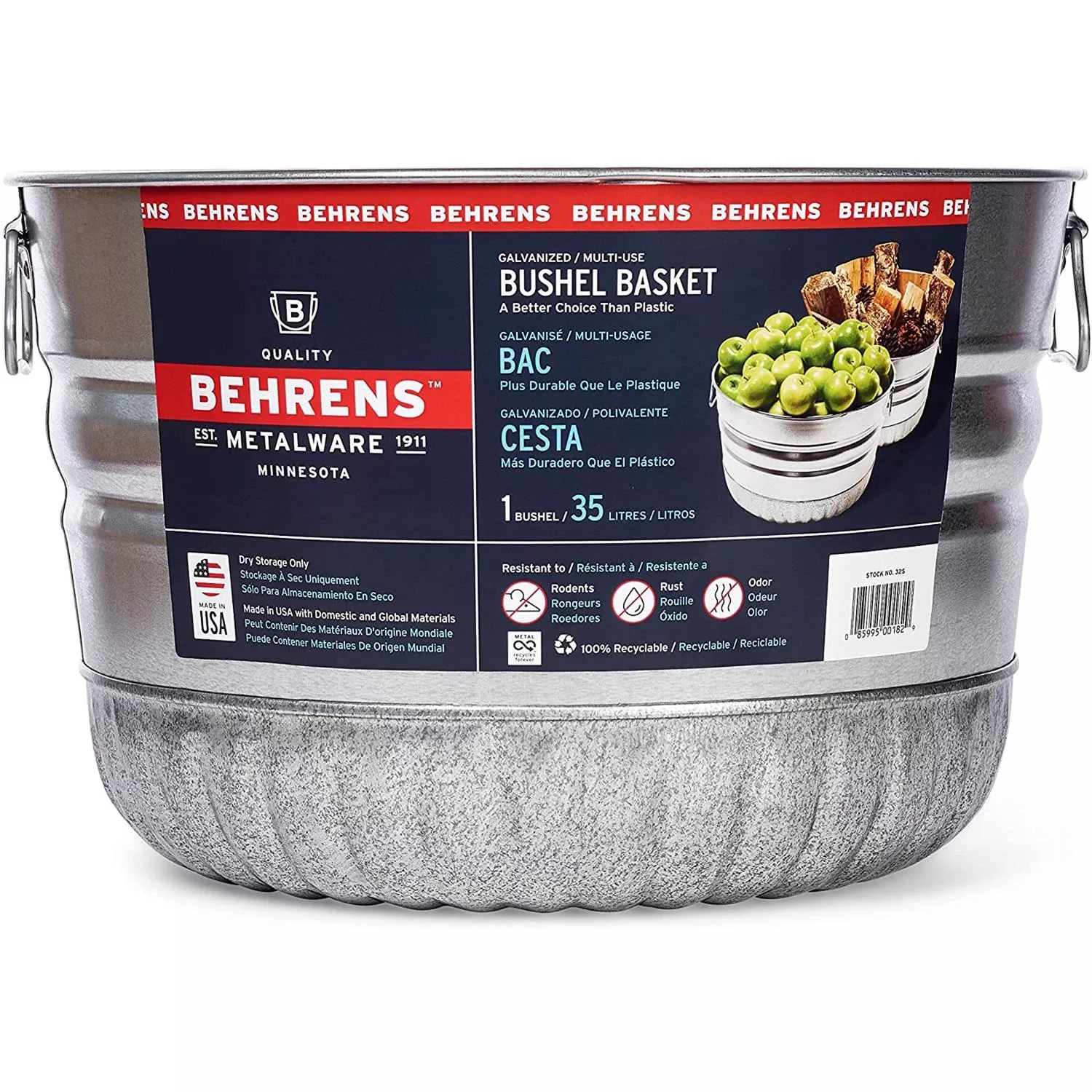 Utility Basket, Sheet Steel, Bushel