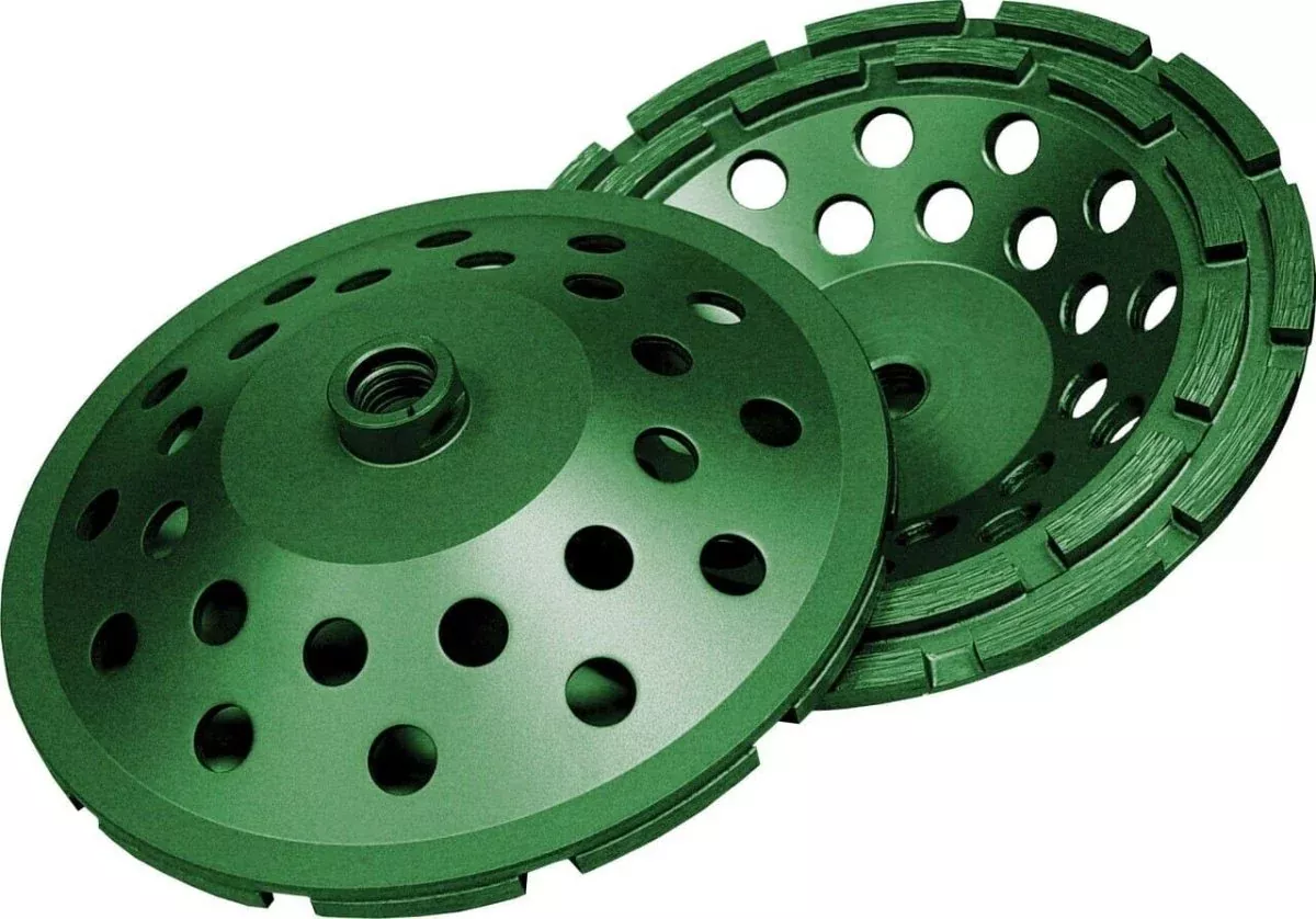 Utility Green Segmented Cup Grinder Double Row