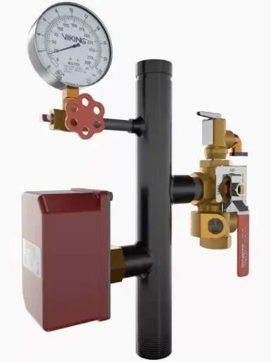 Viking 3″ EasyPac Commercial Riser Groove Test&Drain Fire System