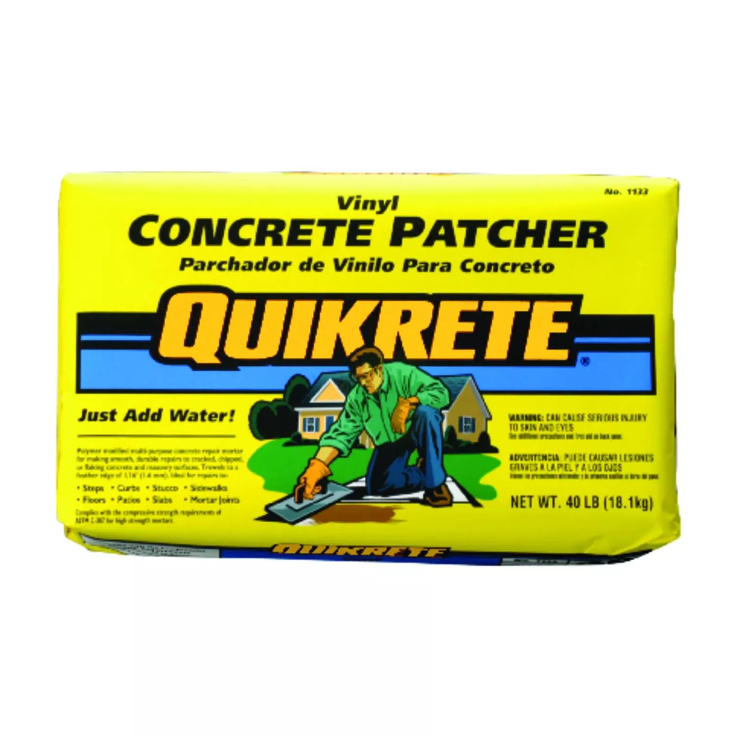 Vinyl Concrete Patcher, Gray, 40-lb.