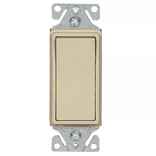 Wall Toggle Switch- Deco- 3 Way- 120/277 VAC- 15 Amp- Ivory