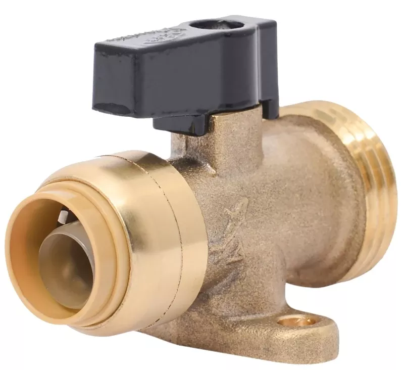 Washing Machine Straight Valve, Brass, 3/4 X 1/2 In.