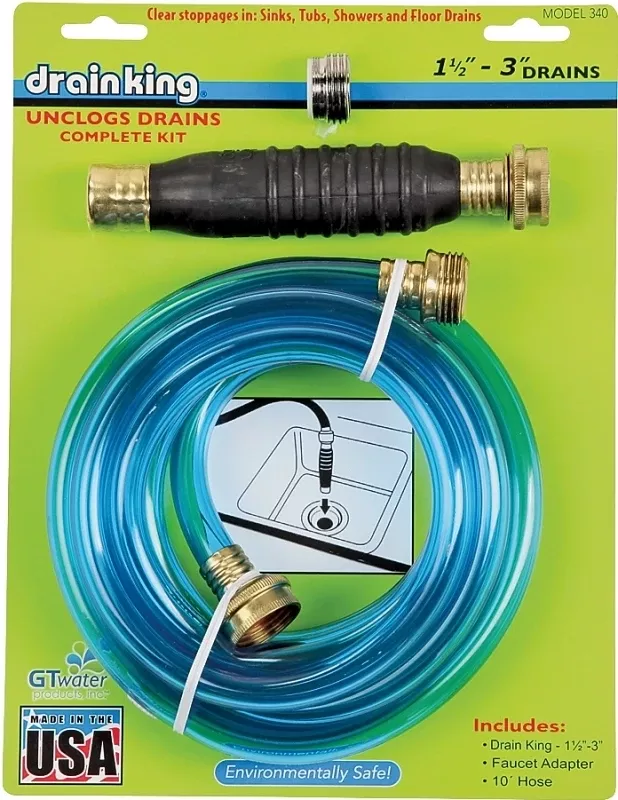 Water Powered Drain Cleaner, For 1-1/2 – 3 In. Drains