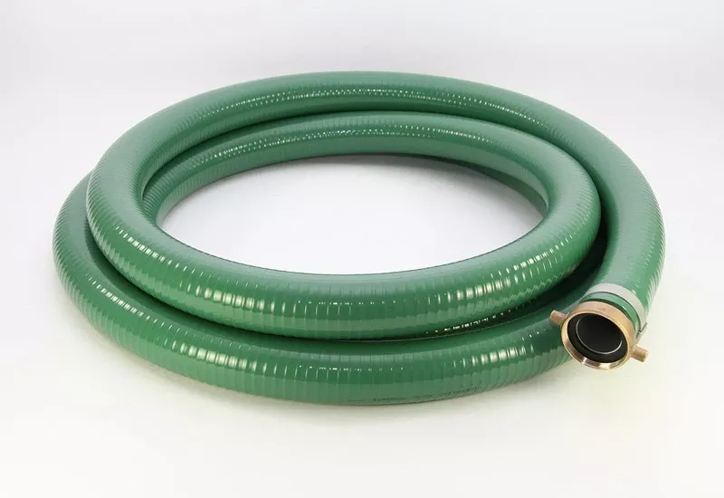 Water Suction & Discharge Hose, Green, 2 In. X 20 Ft.