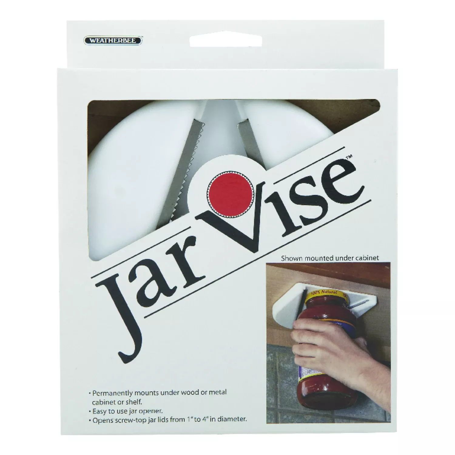 Weatherbee White Plastic Opener Jar Vise