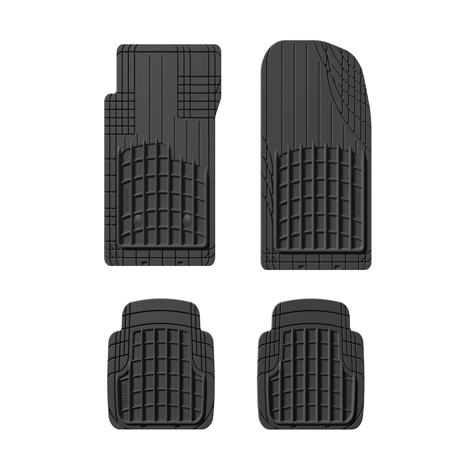 Weathertech Trim-to-fit Black Rubber Auto Floor Mats 4 Pk