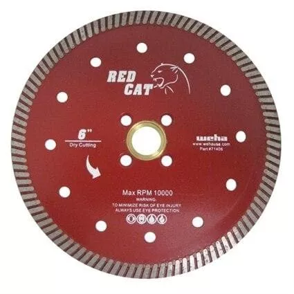 Weha 6″ Red Cat Turbo Blade for Granite, Engineered Stone, Quartz