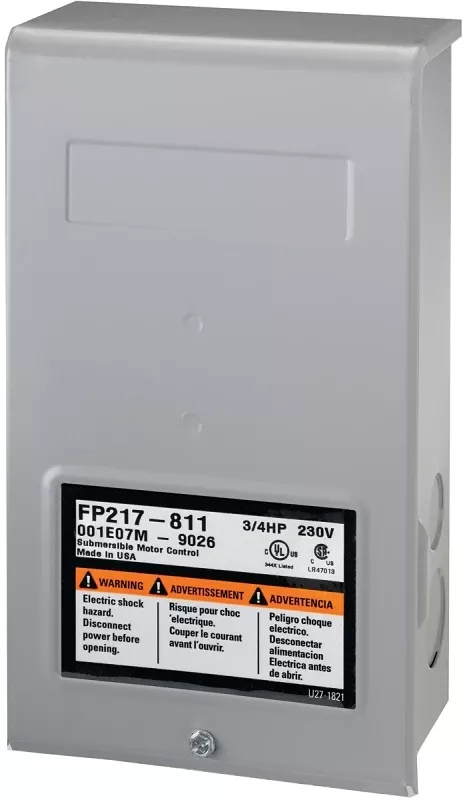 Well Pump Control Box, 0.75-hp