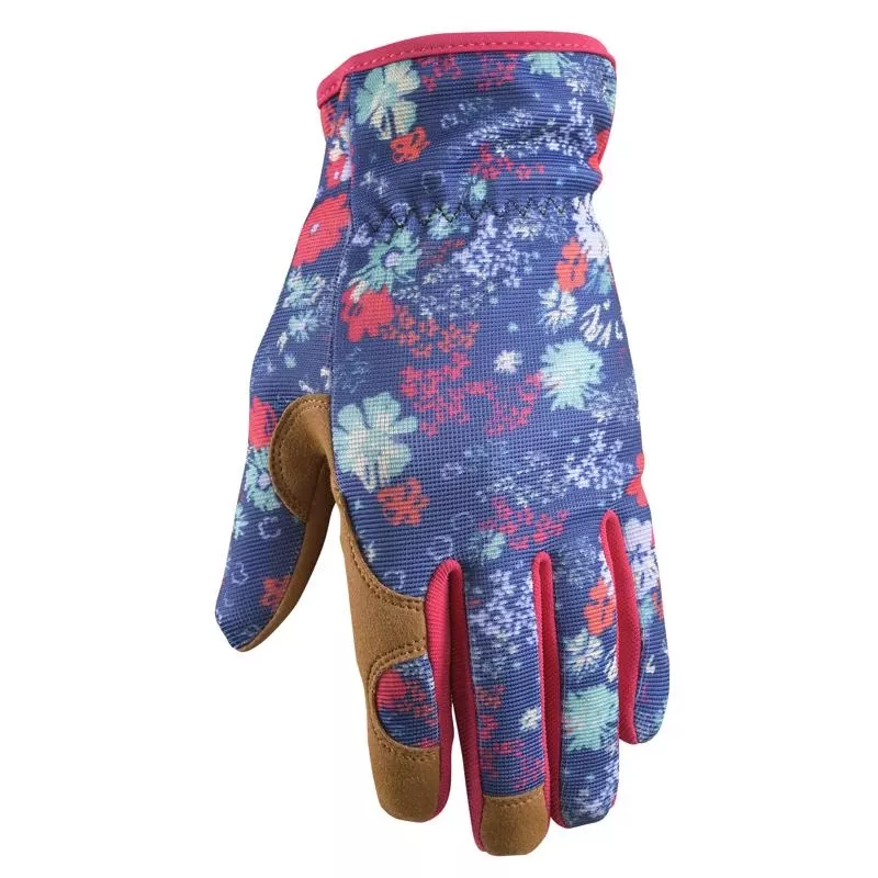 Wells Lamont Women’s Botanical Work Gloves Multicolor Medium Synthetic Leather