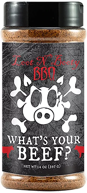 What’s Your Beef Salt, Pepper And Garlic Bbq Rub 14 Oz