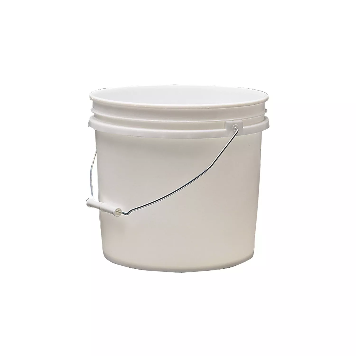 White 3.5 Gallon Plastic Paint Pail With Steel Handle