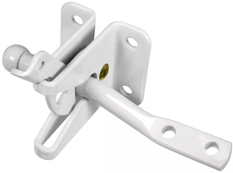 White Automatic Gate Latch
