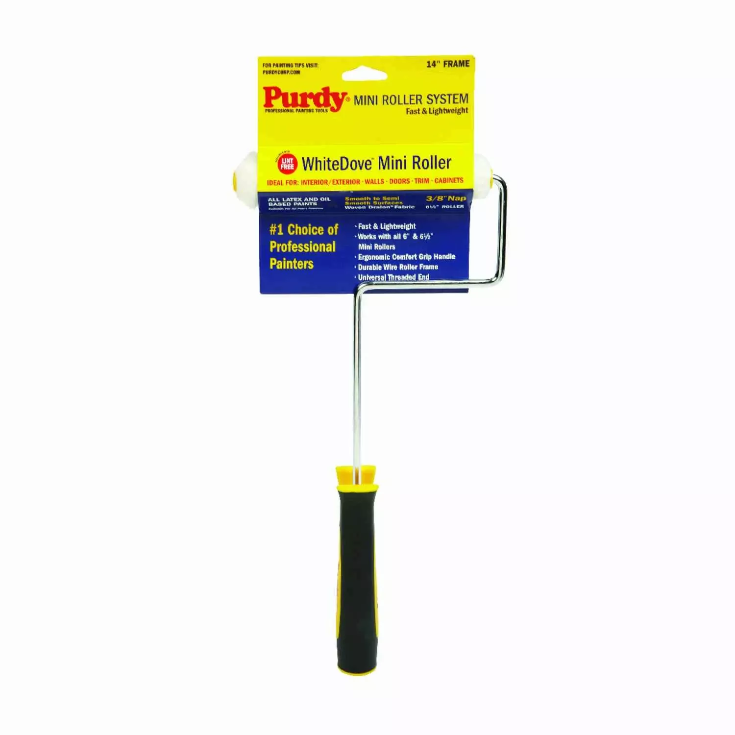 White Dove 6.5 In. X 3/8 In. Mini Paint Roller Frame And Cover