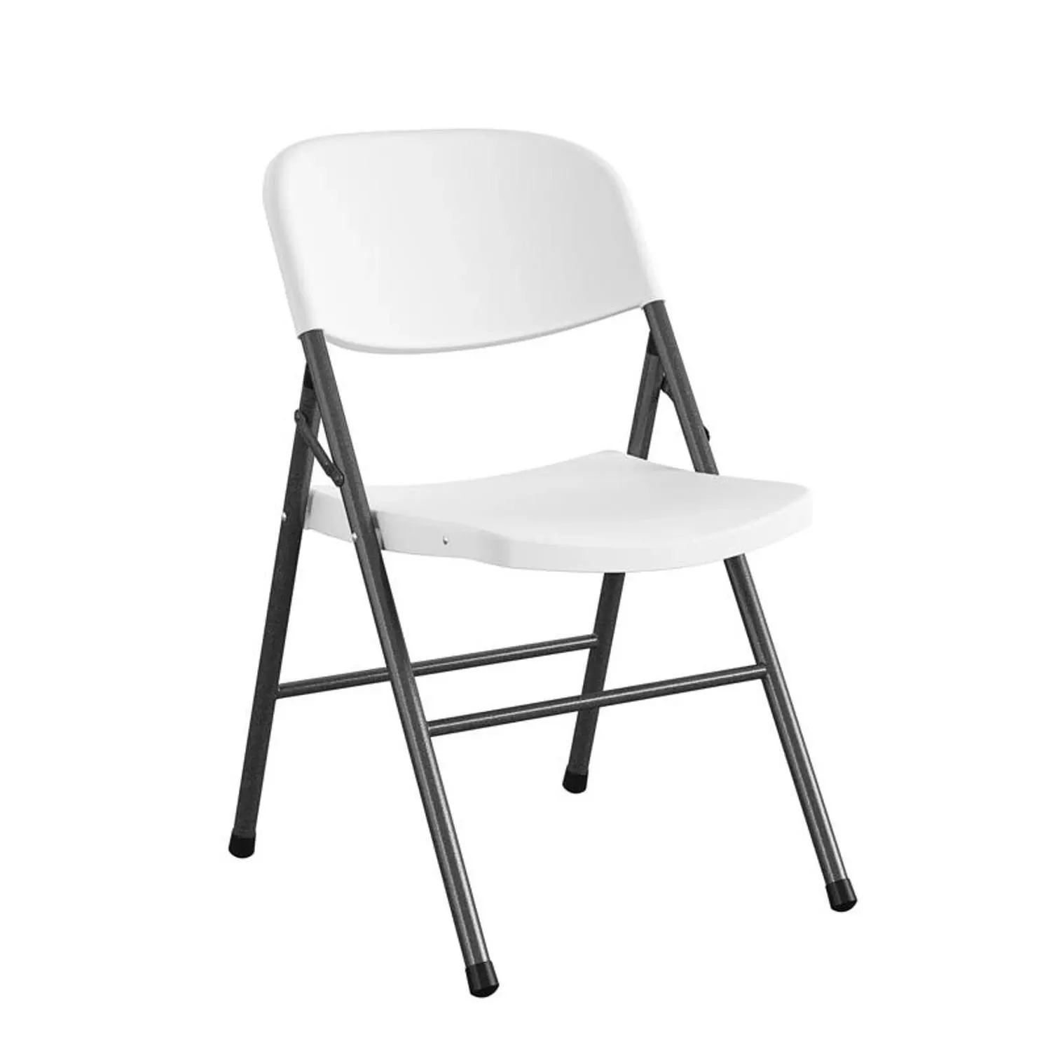 White Folding Chair With Black Frame, Model 14-867-wsp4a, 300 Lb Capacity