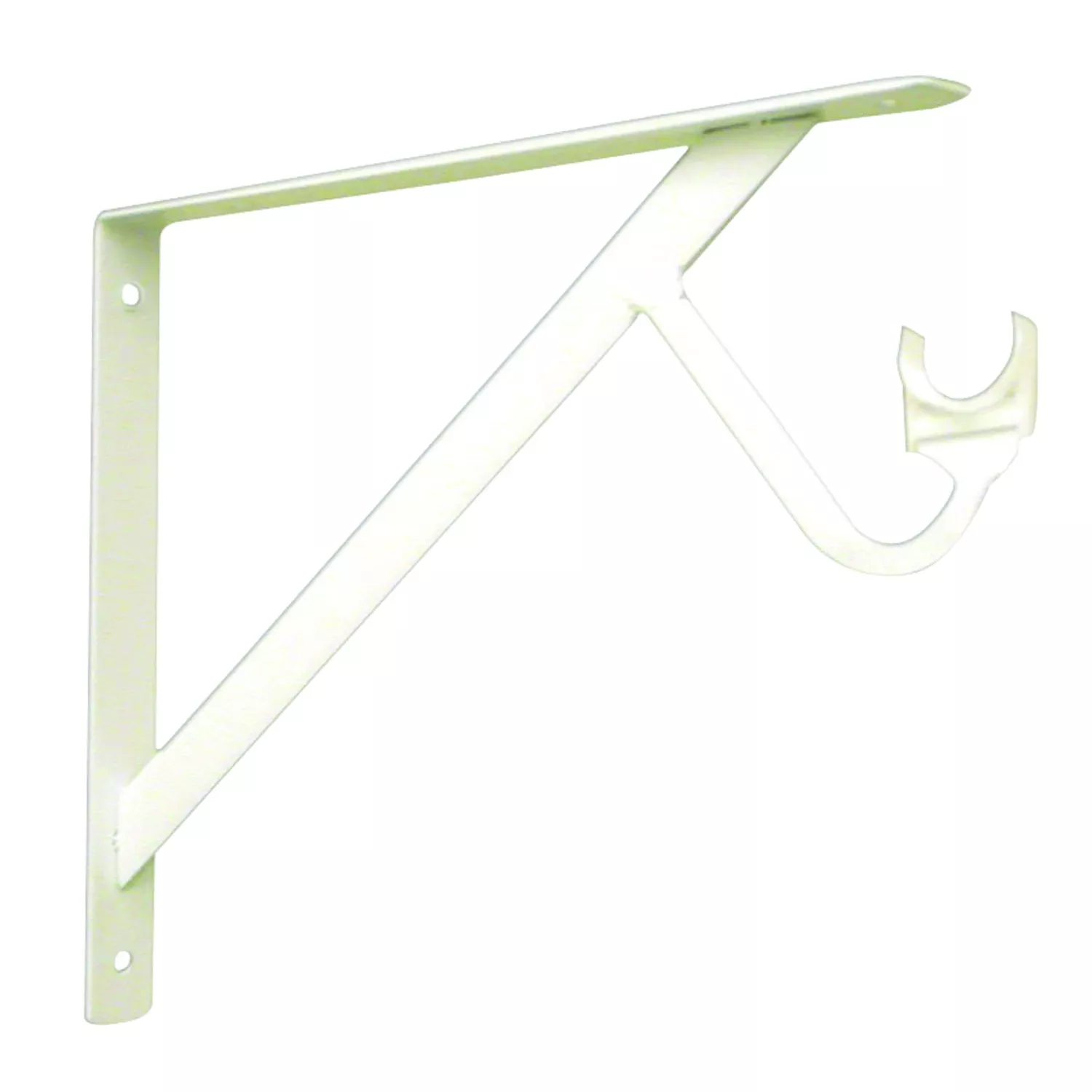 White Heavy-duty Shelf & Rod Bracket,11-1/4 X 8 X 1 In.