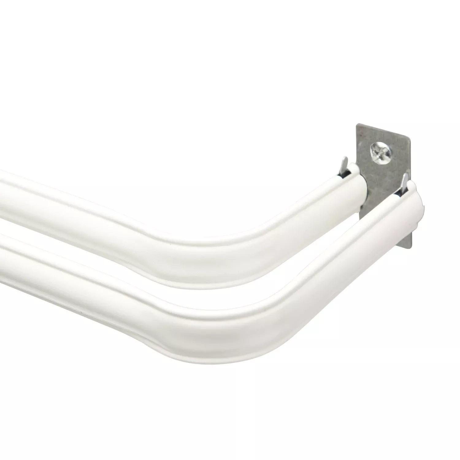 White Lockseam Curtain Rod 28 In. To 48 In. Adjustable Length