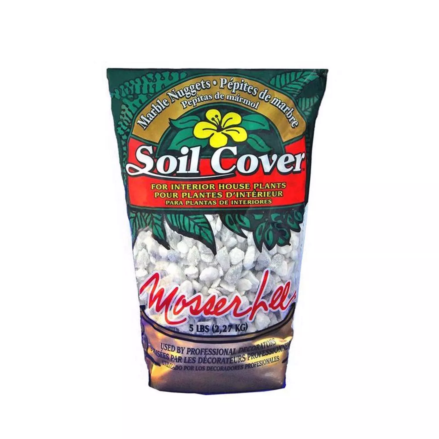 White Marble Nuggets 5 Lb Decorative Soil Cover For Plants