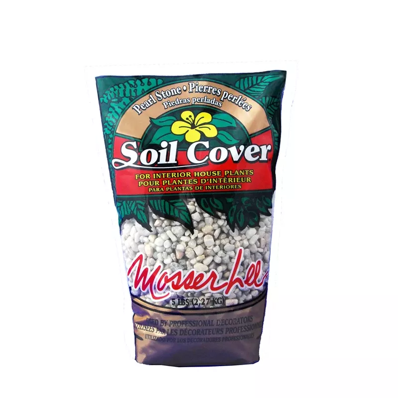 White Pearl Stone Soil Cover 5 Lb Decorative Rock For Plants