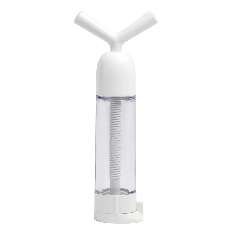 White Plastic Garlic Machine – 7.75″ Height, 3″ Length, 1.5″ Width