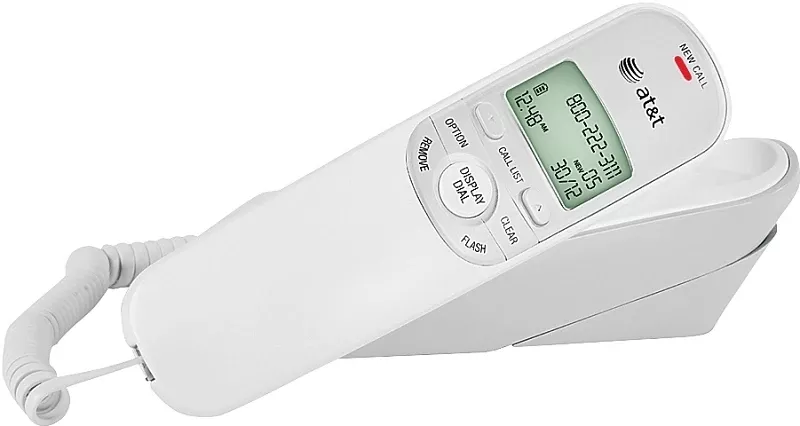 White Trim Line Corded Telephone