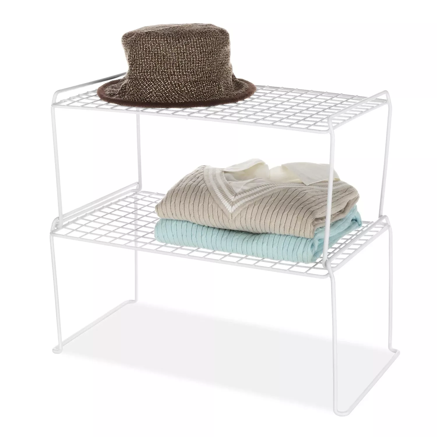 Whitmor 9 In. H X 20 In. W X 12 In. L White Stackable Shelf