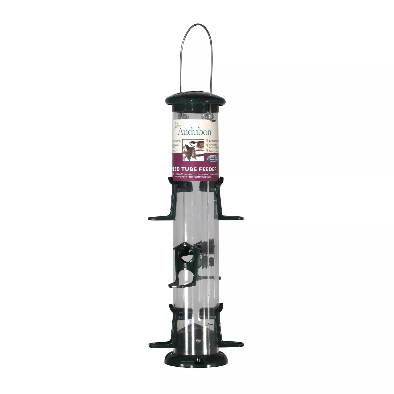 Wild Bird 2 Lb Plastic Tube Bird Feeder With 6 Ports