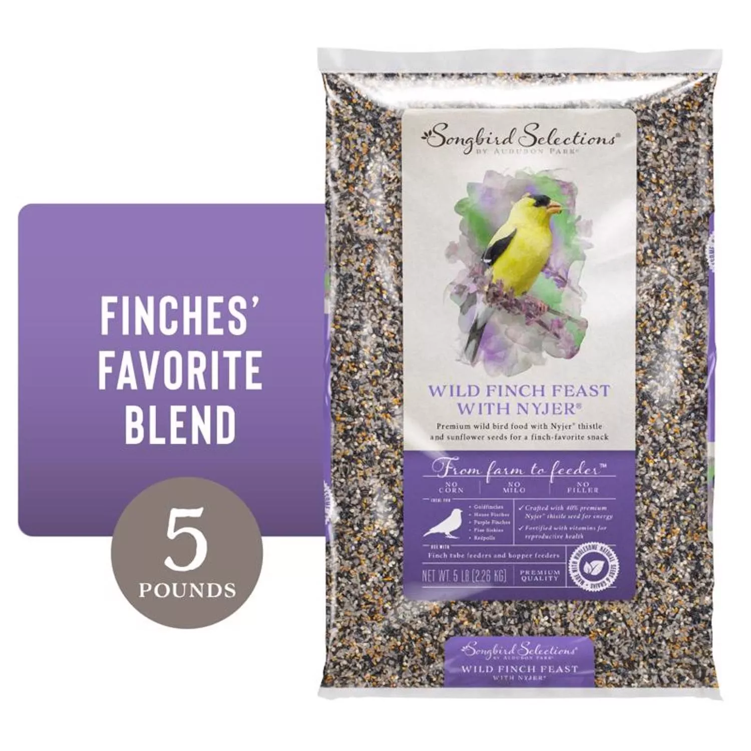 Wild Finch Feast Wild Bird Seed 5 Lb – Premium Blend