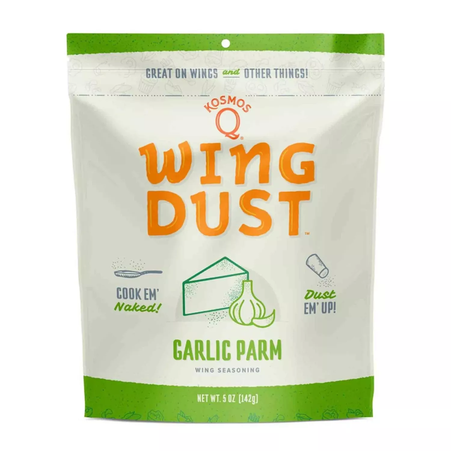 Wing Dust Garlic Parmesan Seasoning 5 Ounce Bagged Blend