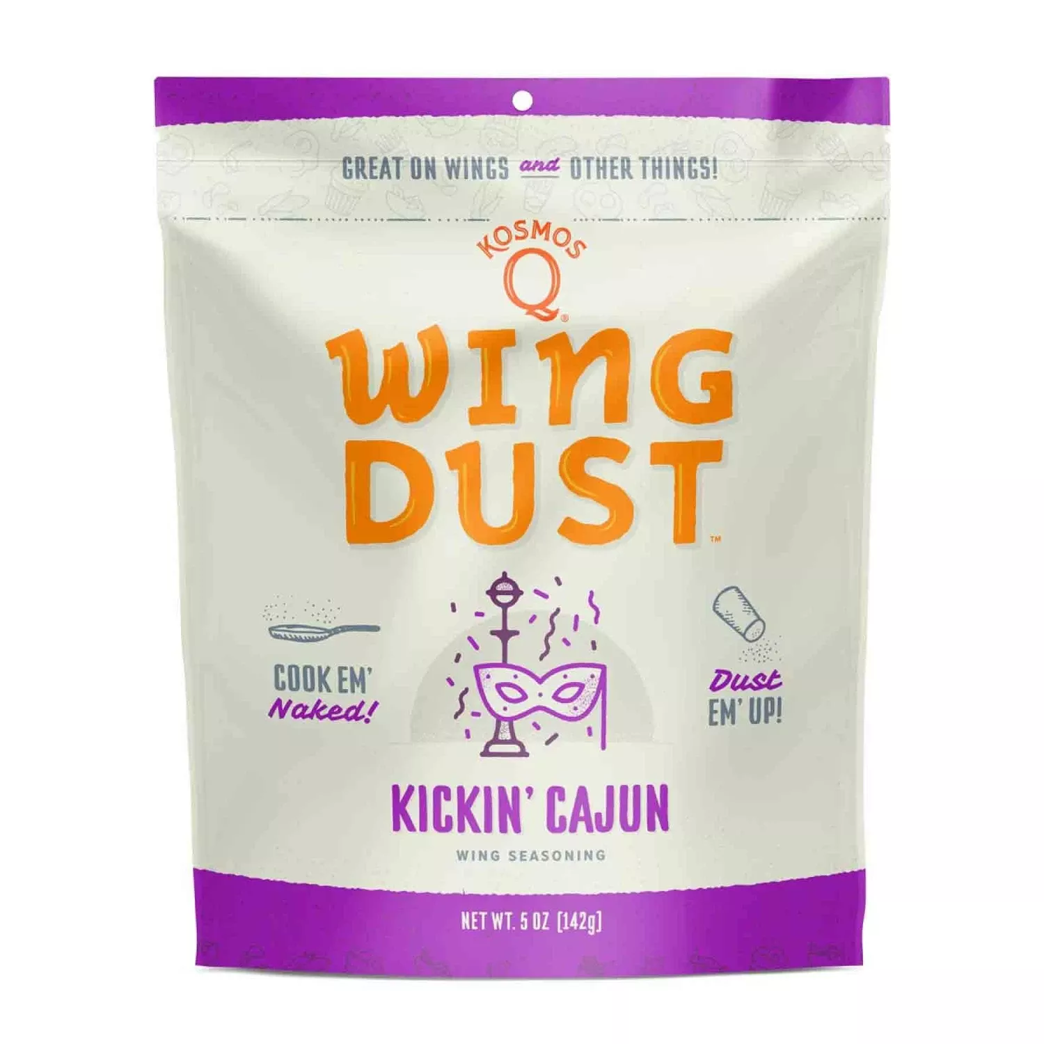 Wing Dust Kickin’ Cajun Seasoning 5 Oz – Bbq Spice Rub For Wings