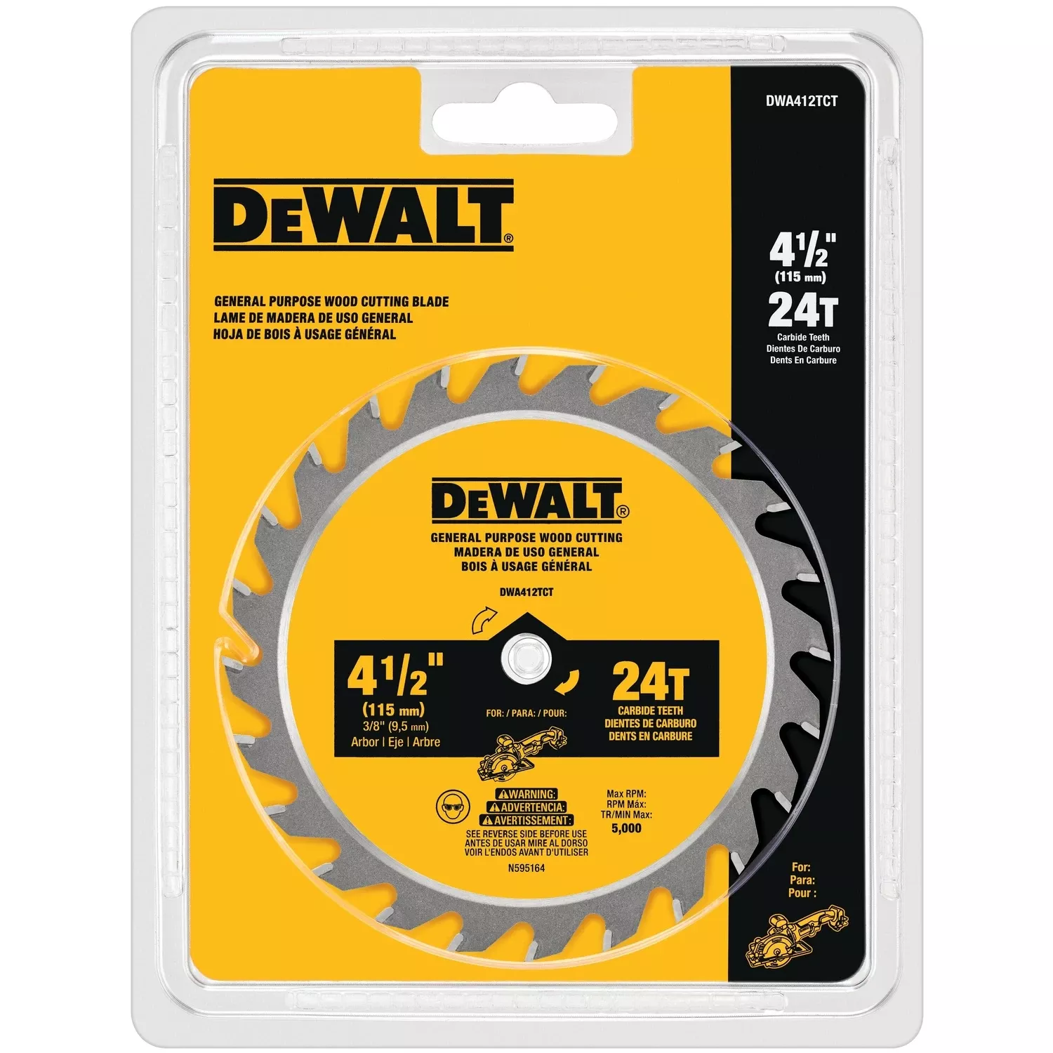 Wood Circular Saw Blade, 24-tooth X 4-1/2 In.