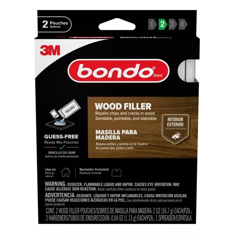 Wood Filler, Ready Mix Pouches, 2 Oz., 2-pk.