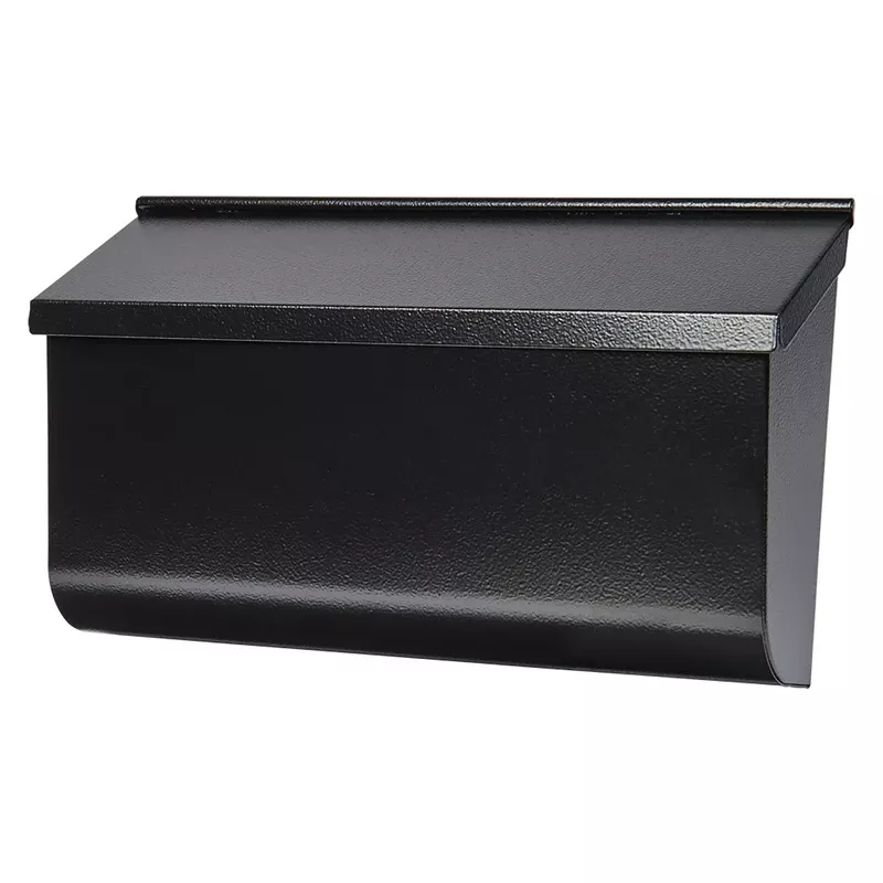 Woodlands Wall-mount Mailbox, Black Steel, Xl