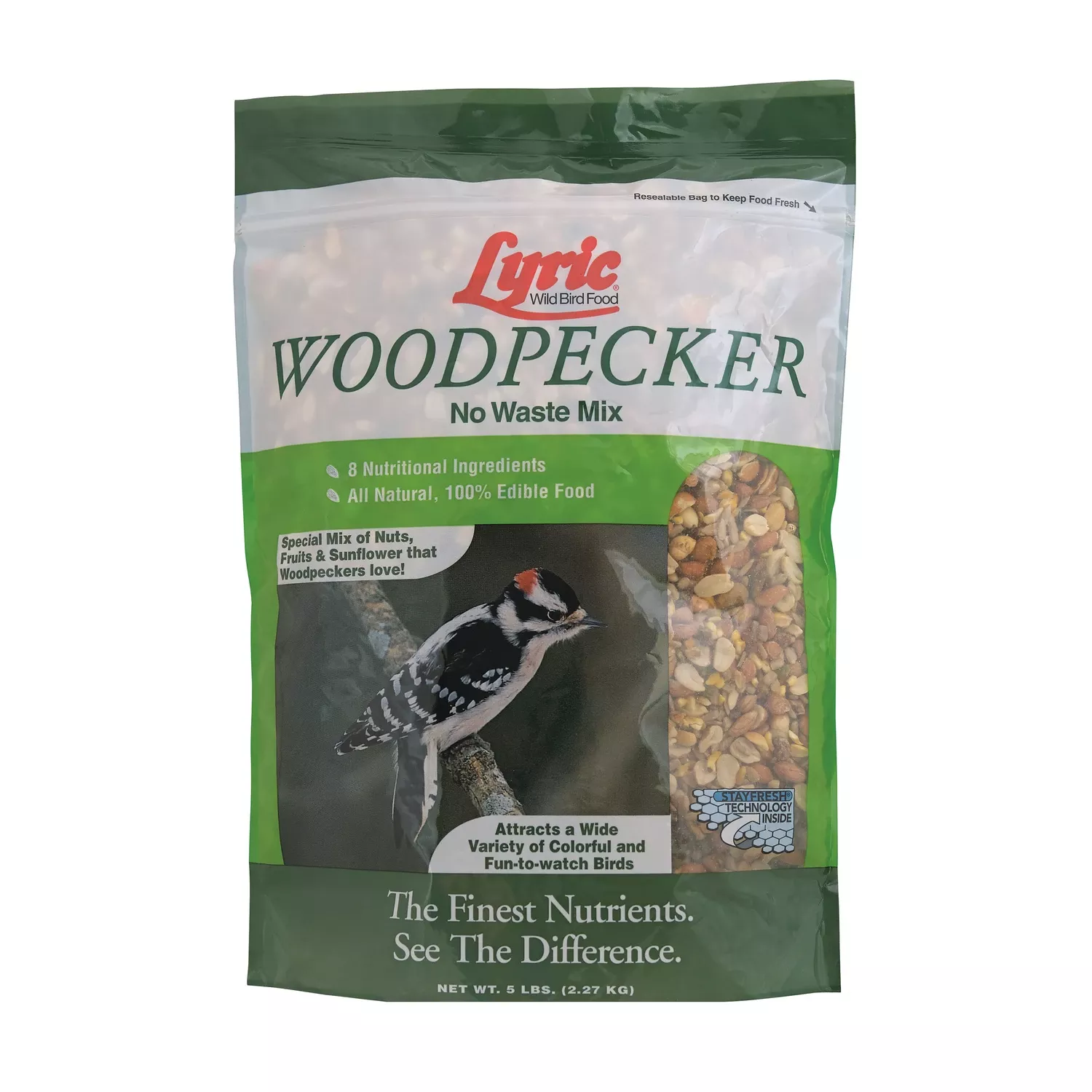 Woodpecker Bird Food, No Waste Mix, 5 Lbs.