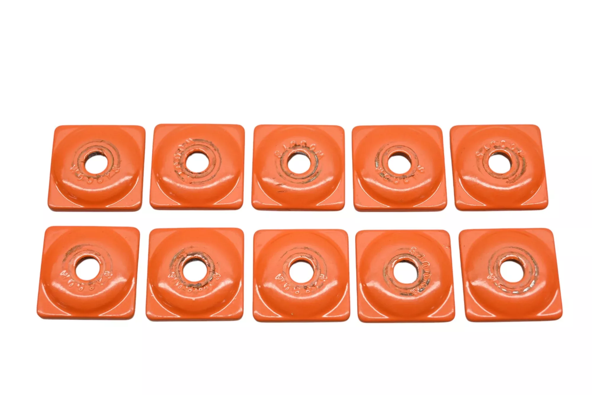 Woody’s MEG-1325-C-1 Orange Square Plates Qty 10