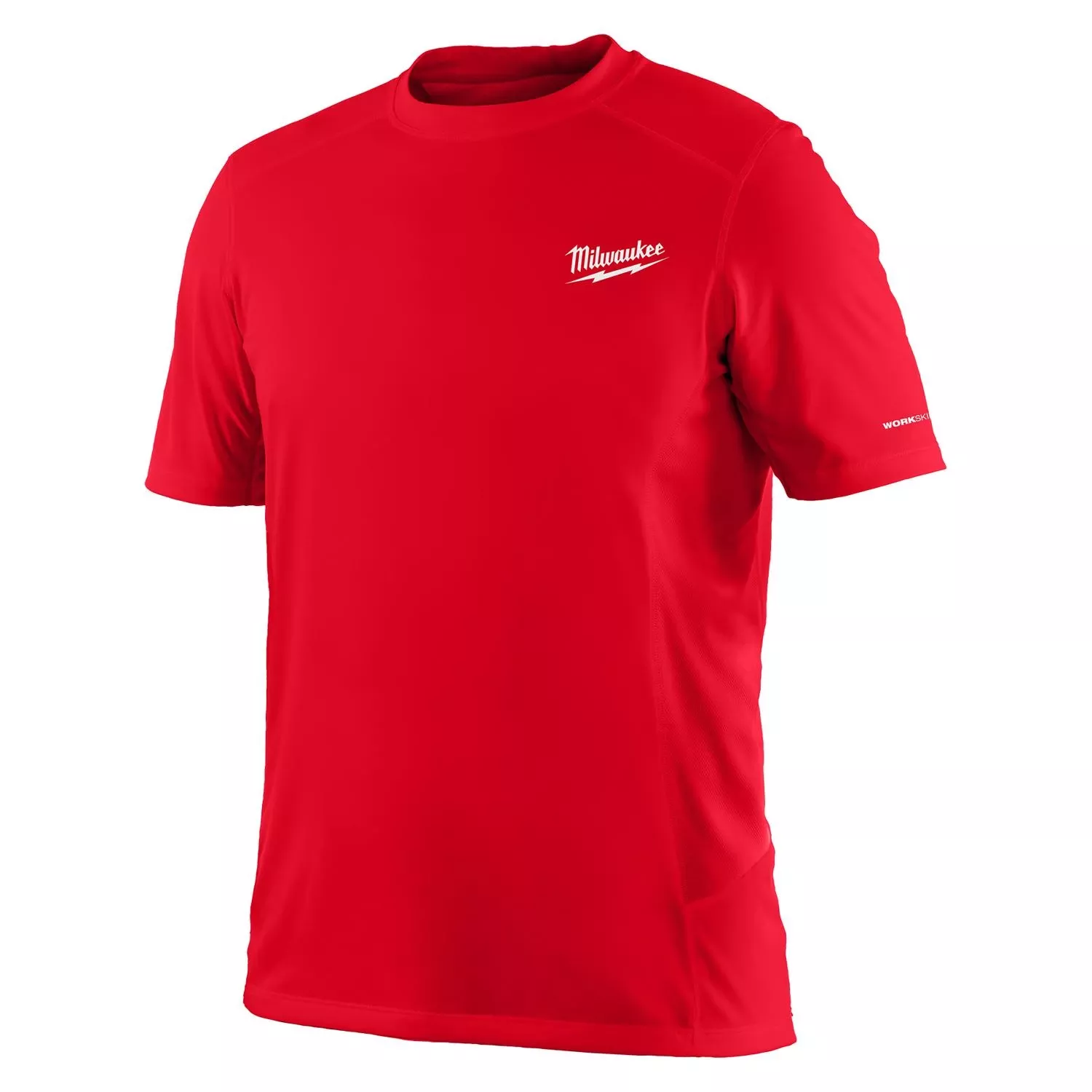 Workskin Medium Short Sleeve Men’s Crew Neck Red Lightweight Performance Tee Shirt