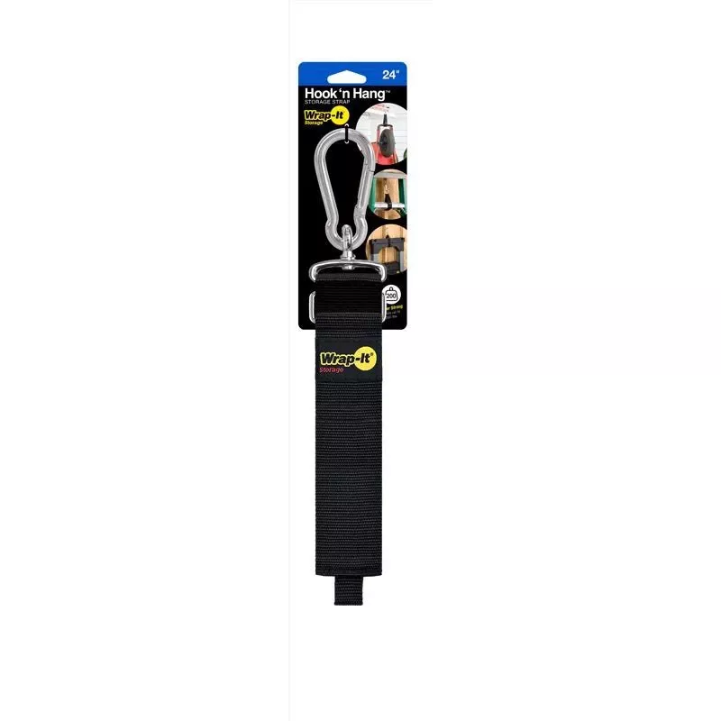Wrap-it Hook ‘n Hang 24 In. L Black Nylon/steel/hook And Loop Enclosure Storage Strap 250 Lb. Cap. 1