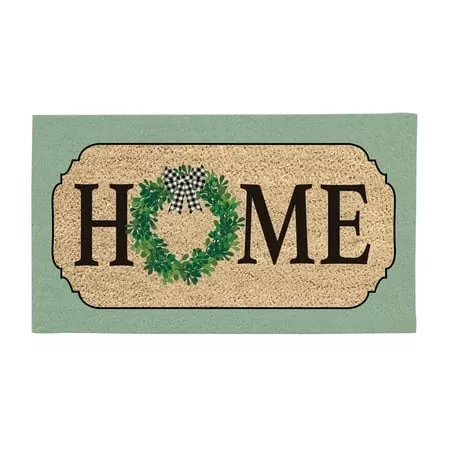 Wreath Coir Mat – Durable Natural Fiber Doormat