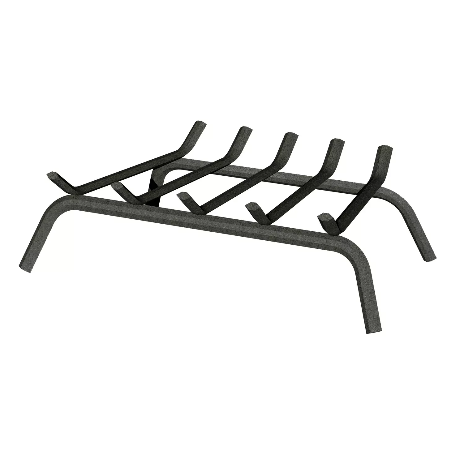 Wrought Iron Fireplace Grate, Black, 23 In.