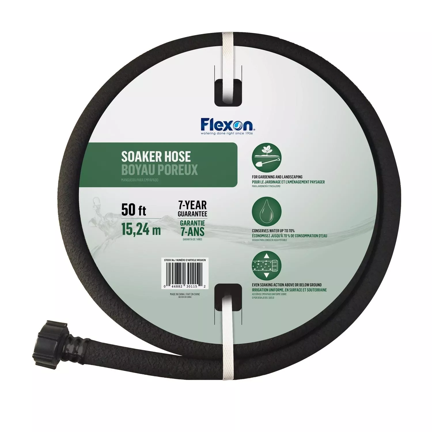 Ws50 1/2 In. X 50 Ft. Rubber Soaker Hose – Black