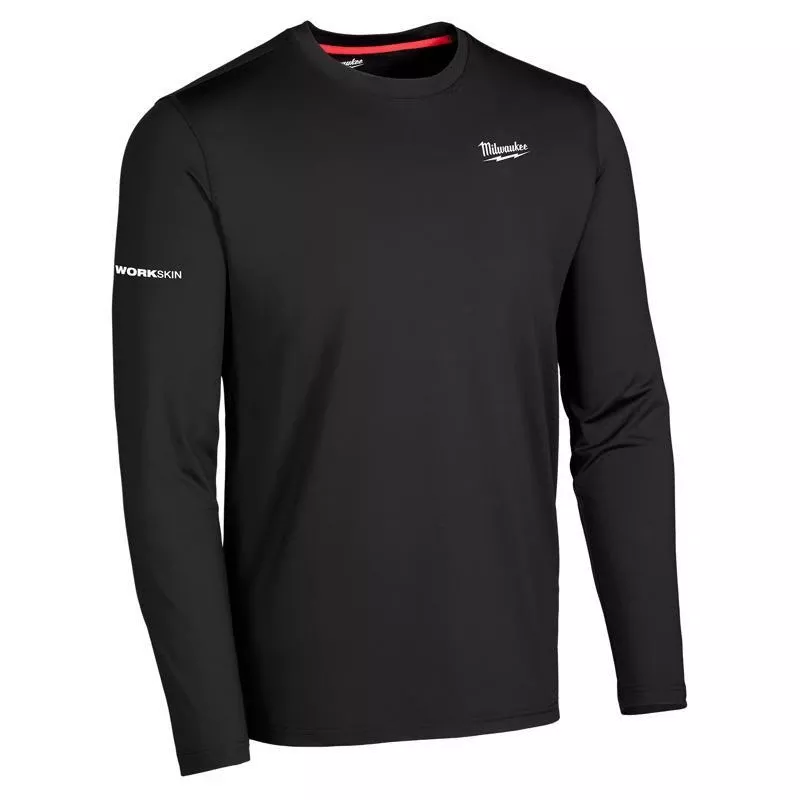 Xl Black Long Sleeve Men’s Base Layer Crew Neck Shirt