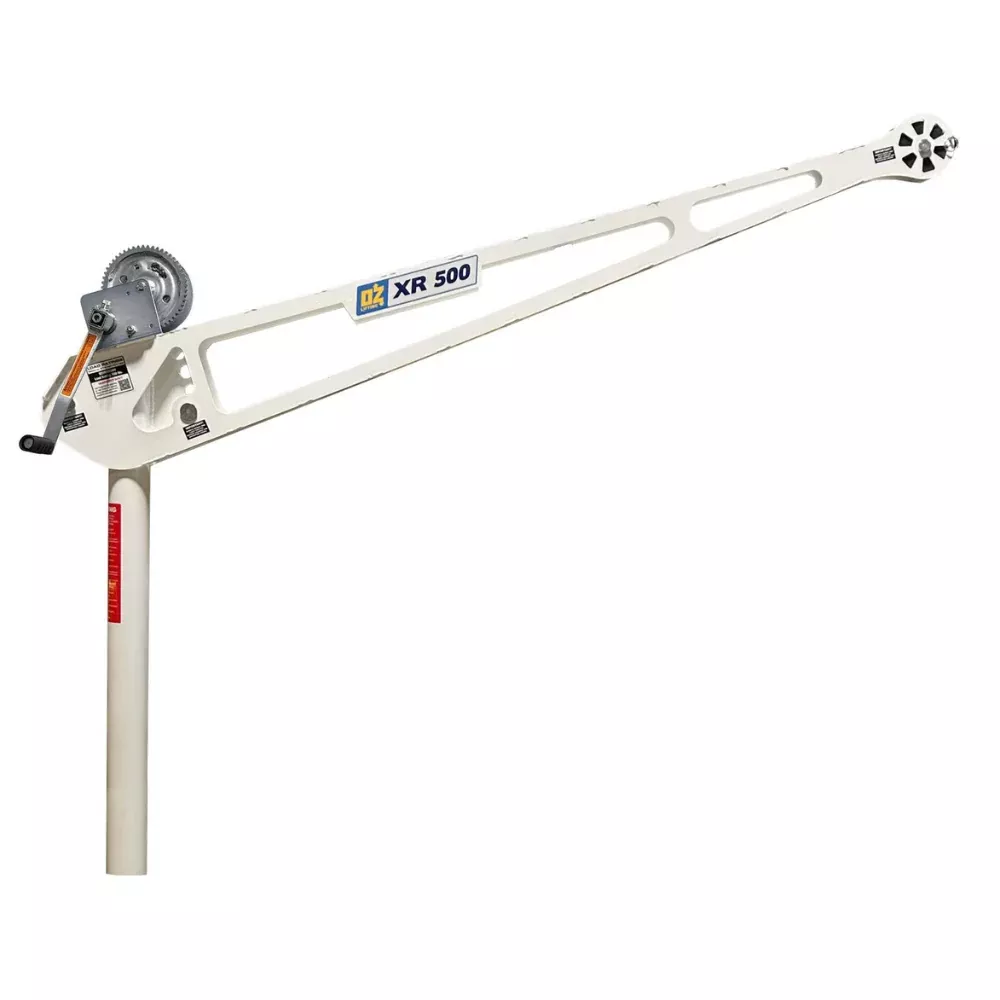 XR Series Davit Crane – 500lb Capacity – Manual Winch – OZ Lifting